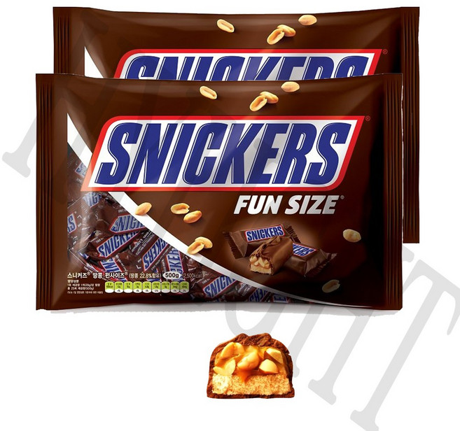 스니커즈 펀사이즈 초코바, 500g, 7개