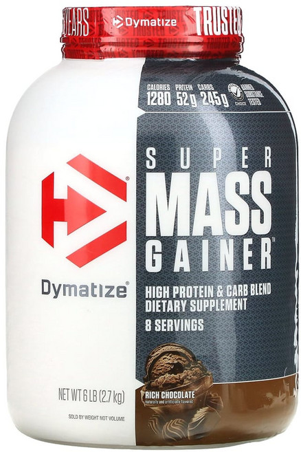 다이마타이즈 Dymatize 슈퍼 매스 게이너 (Super Mass Gainer) 리치 초콜릿 6 파운드 (2.7kg), 1개, 2.7kg