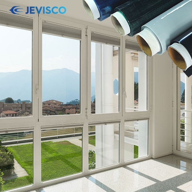 단열필름 시트지 창문용 투명도 1x10m 블루 브라운