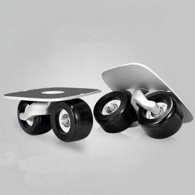 스플릿보드 스케이트보드 숏 외발 한발 미니 소형 익스트림 트리프트 댄싱 묘기 보드, 블랙, 1개