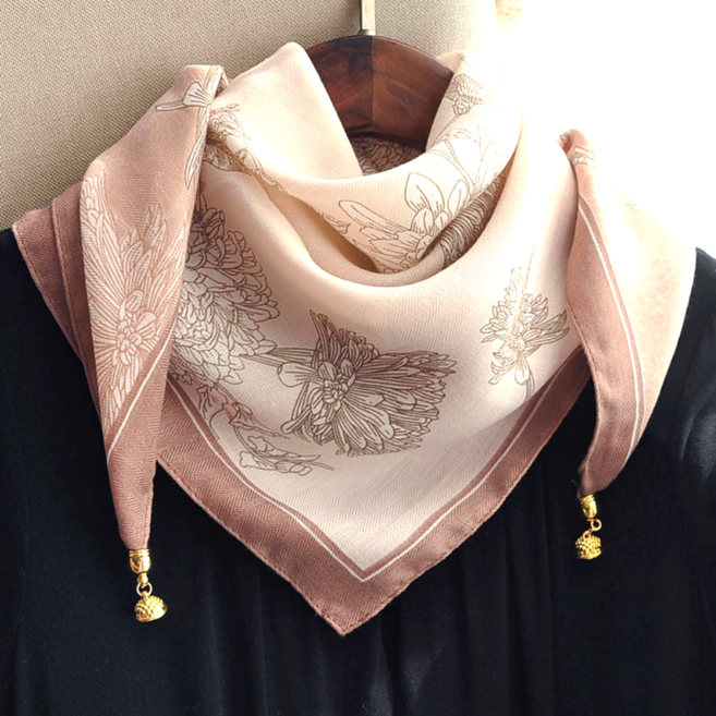 HIURETME 봄쁘띠스카프자석 예쁜 정사각