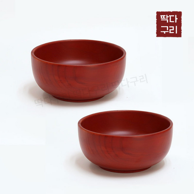 딱다구리 물푸레나무 원목제기 국그릇, 2개