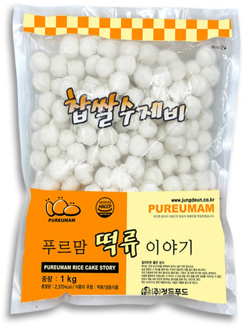 푸르맘 국산 우리 찹쌀 새알 수제비, 1개, 1kg