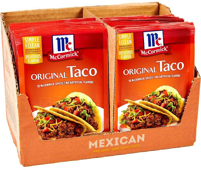 McCormick 오리지널 타코 시즈닝 믹스 28.3g(1온스) (24개 팩), 1 Ounce (Pack of 24), 28g, 24개
