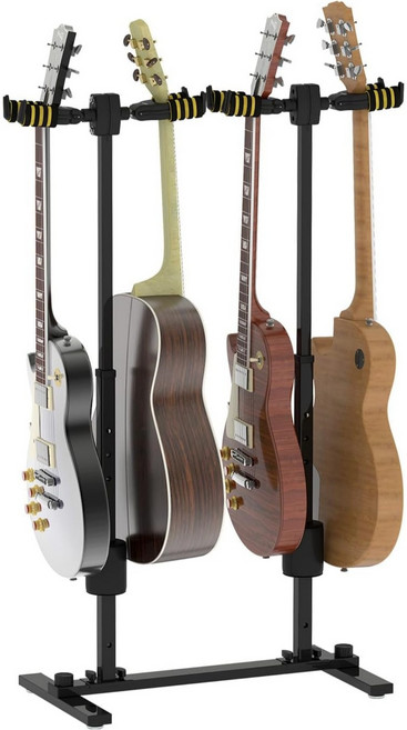 GAPINO 기타 스탠드 거치대 4단 통기타 받침대 가능 높이조절 철제, 1개