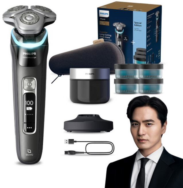 필립스 i9000 시리즈 프레스티지 전기면도기, XP9213/73, 잉크블랙