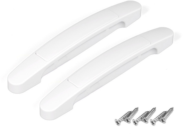 철물대장 베란다 샷시 좌우 겸용 만능 미닫이손잡이, 2개, 화이트
