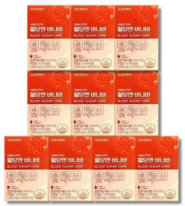 건강식품 천호엔케어 엔 바나바 1000mg 30정 10개, 건강식품 천호엔케어 엔 바나바 1000mg 30정 10