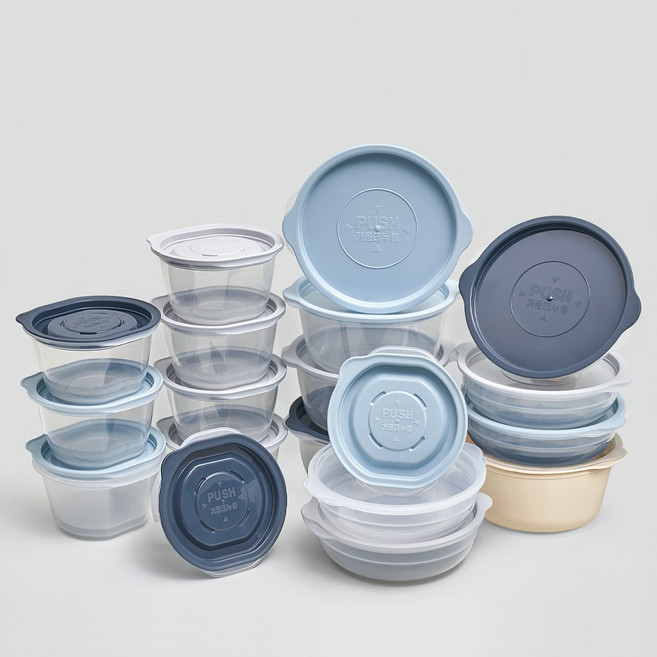 리빙안 냉동밥보관용기 전자레인지용기 즉석밥, 275ml(13p), 네이비그레이, 13개