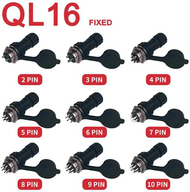 5/10/100Sets GX12 GX16 GX20 항공 커넥터 2 3 4 5 6 7 8 9 10 12 14 15 핀 남성 여성 도킹 케이블 Aviator, 04 QL16 Fixed, 01 5Sets(Male Female), 06 2P