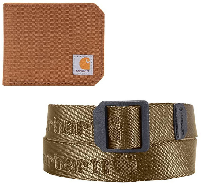 Carhartt 남성용 표준 바이폴드 및 패스케이스 내구성 있는 빌폴드 지갑 가죽 및 캔버스 스타일 제공 나일론 덕 (블라인드 덕 카모) 원 사이즈