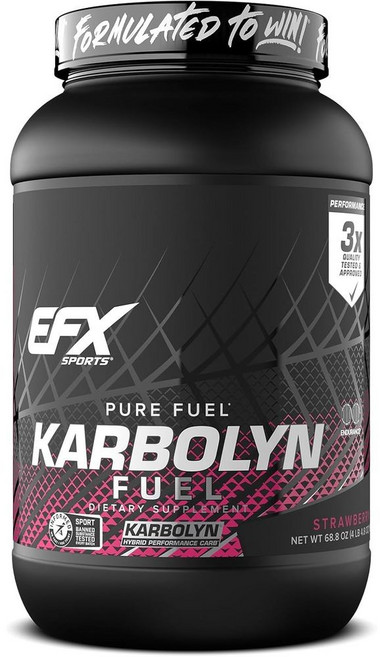 EFX 이에프엑스스포츠 카보린 퓨얼 파우더 스트로베리맛 35회분, 1개, 1.95kg