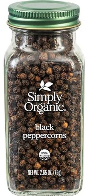 Simply Organic 블랙 페퍼콘 75.1g, 1g, 1개