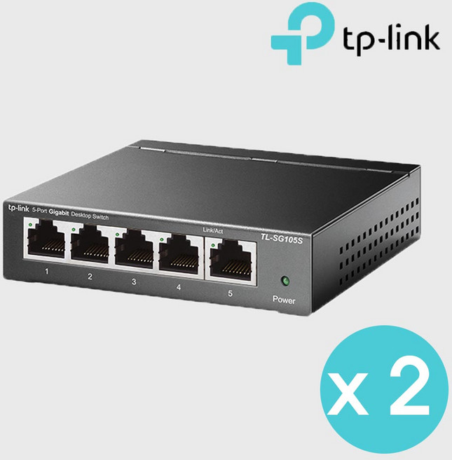 티피링크 5포트 기가비트 데스크톱 스위치, TL-SG105S_2개
