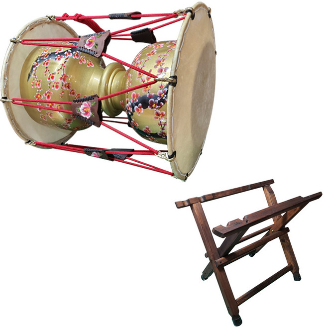 예혼국악기 고고장구(매화) 카슈고고장구받침대세트 손그림, 금중매
