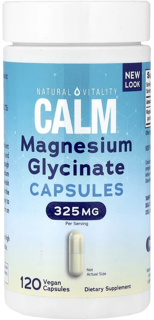 특별한효과 Natural Vitality CALM® 마그네슘 글리시네이트 캡슐 120정(캡슐 1정당 100mg) 곧일시품절됩니다, NaturalVitalityCALM마그네슘글리시네이트캡, 1개 - 쿠팡