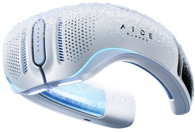 RANVOO 란부 AICE LITE Plus 넥쿨러 넥에어컨 휴대용에어컨 넥선풍기 냉풍기 이동식에어컨 휴대용냉풍기 이동식에어컨 에어컨 서큘레이터, 화이트