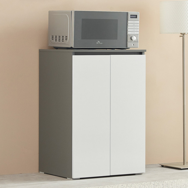 앨빈 심플 수납장 다용도 주방 거실 베란다 정수기선반 낮은 하부장 500, 그레이화이트