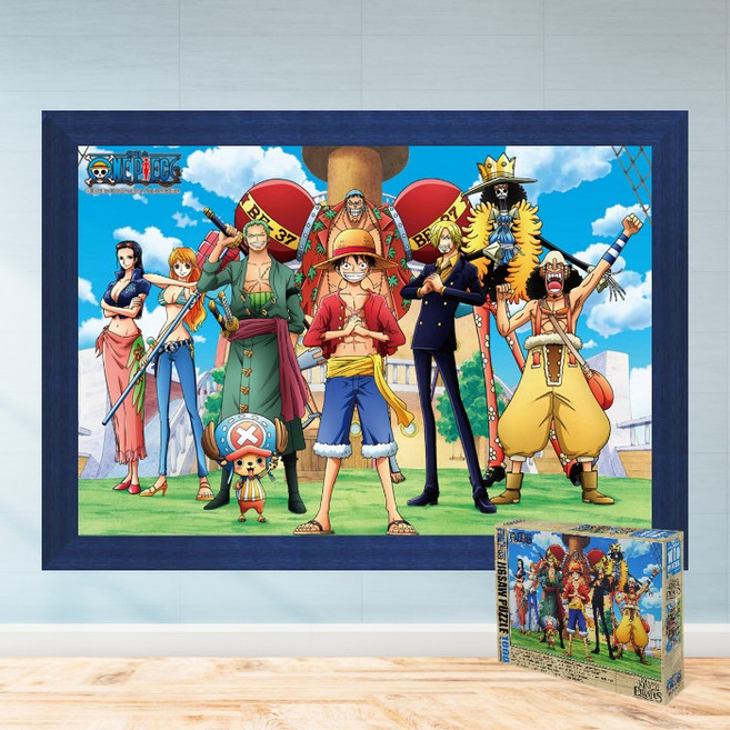 모두의취미 최고선원 1000P 원피스 직소퍼즐, 1개, 액자세트(우드블루), 1000피스