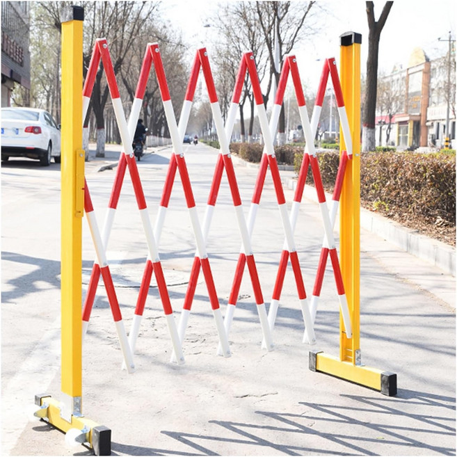 접이식 바리게이트 자바라대문 주차장 이동식 휀스 바리케이트, 일자형 바리게이트 4m, 1개