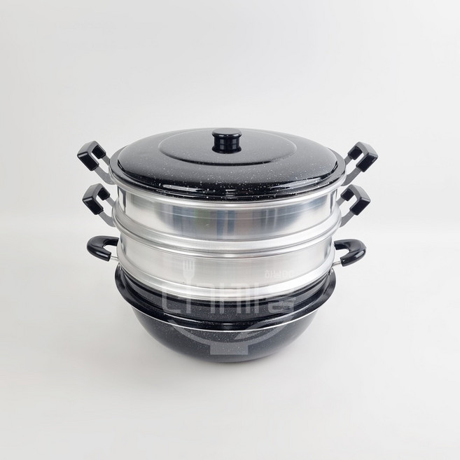 삼우 업소용 3단찜솥 대용량 만두 떡 스테인리스 찜기 28~48cm 찜냄비 만능찜솥, 1개, 36cm