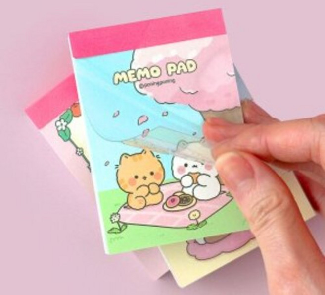 일정 1000 우옹이 미니떡메모지 랜덤