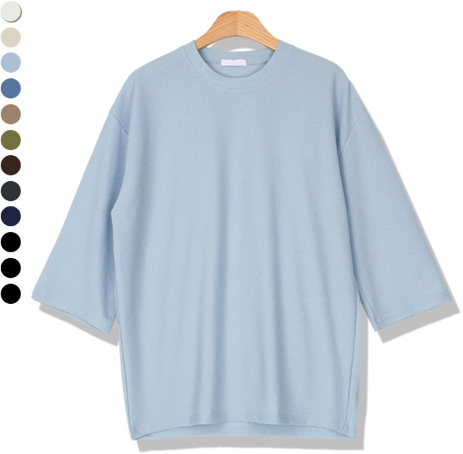 오마보이 남성용 링클프리 사방스판 오버핏 7부티