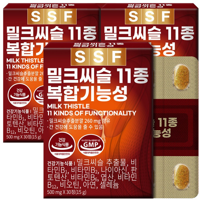 순수식품 밀크씨슬, 30정, 3개