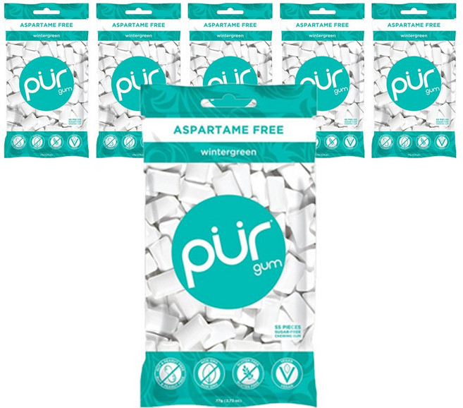 퍼검 아스파탐 프리 윈터그린 55개입, 80g, 6개
