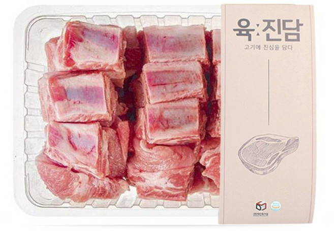 [육진담] 한돈 돼지고기 찜갈비, 1개, 2kg