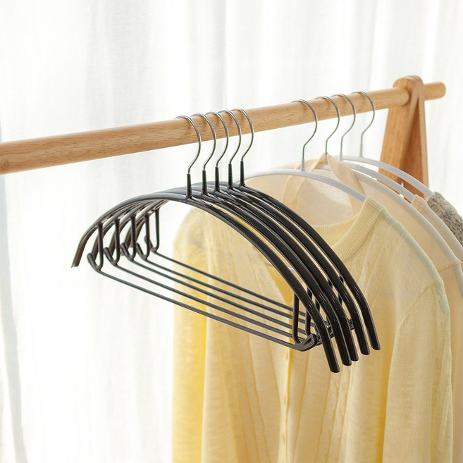 인생원픽 늘어남방지 논슬립 옷걸이 어깨뿔방지 옷걸이 50P, 블랙, 50개