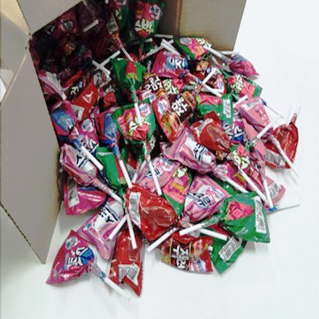 롯데 롤리팝아이스캔디 어린이집 유치원 대용량 막대사탕 간식, 82개, 11g