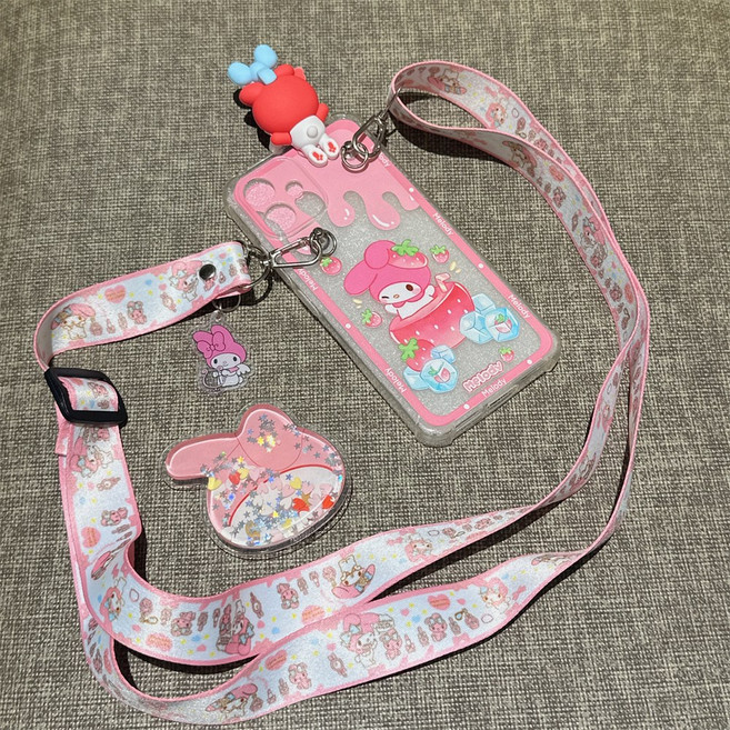 갤럭시X커버5 귀여운 핑크 토끼 어린이용 커플 스마트톡 거치대 실리콘 케이스