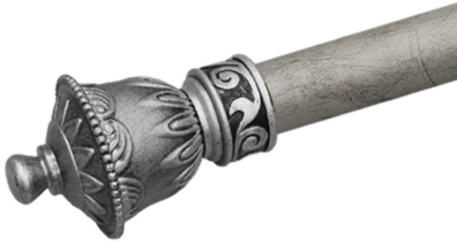 한국레일갤럭시 35mm 궁전 커튼봉 커텐봉, 실버