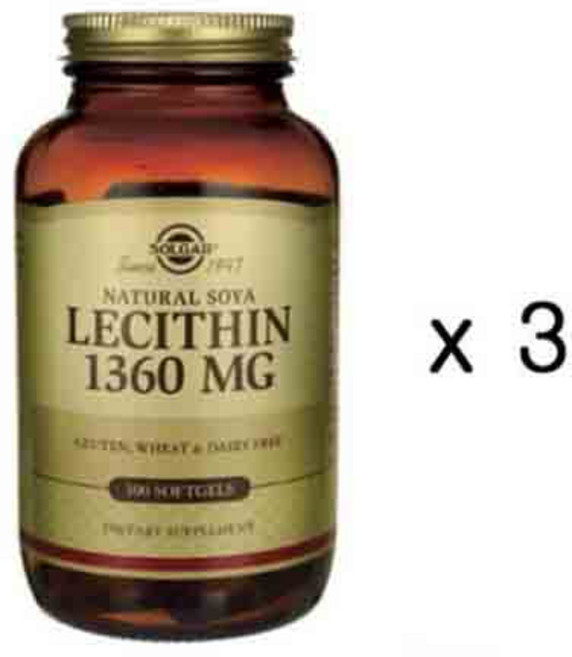 솔가 레시틴 1360mg 소프트젤, 100정, 3개