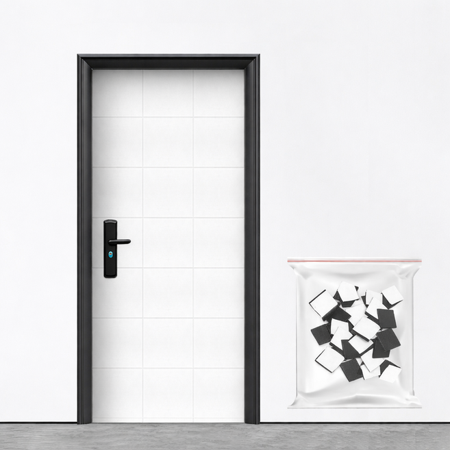 베라스코 자석형 현관문 방음재 방음판 2in1 접착식 30 x 30cm, 화이트, 24개