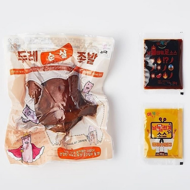 28년 전통방식 그대로 두레 순살 통족발 300g X 2