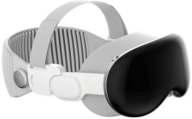쿠쿠스토어 Vision Pro 헤드셋 상단 어댑터 액세서리 VR 장치 조절 가능한 스트랩, 01 Grey