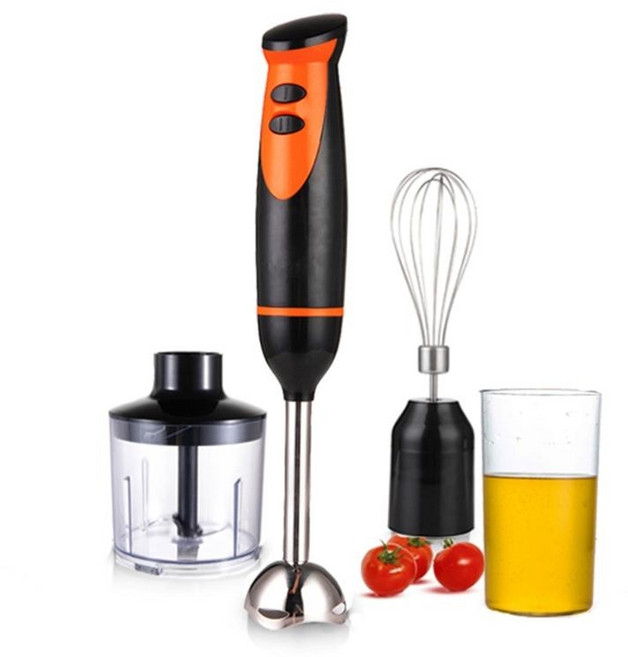 300W 다기능 침지 핸드 블렌더 304 스테인리스 스틸 스틱 블렌더 정제 스틸 블레이드 푸드 프로세서 거품기, 4개, 8YY802798_WGY, Multi