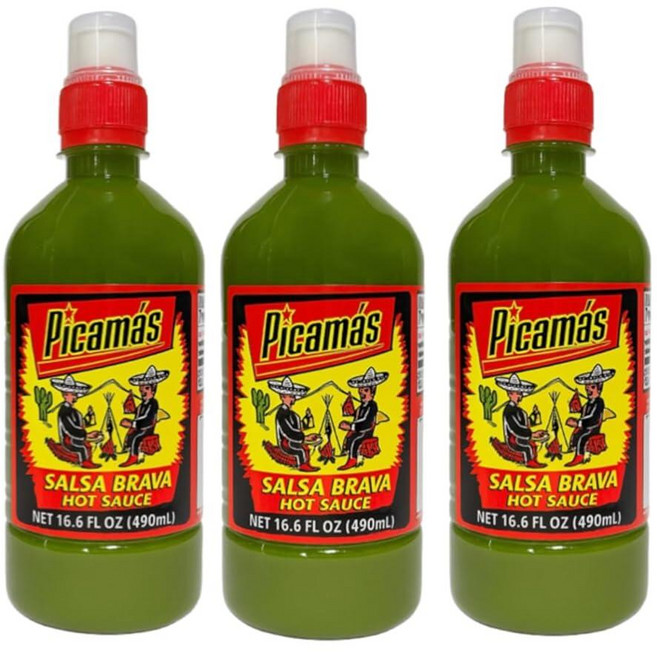 Pic-amás Salsa Brava 그린 핫 소스 각 470.6g(16온스) (3팩) 212126