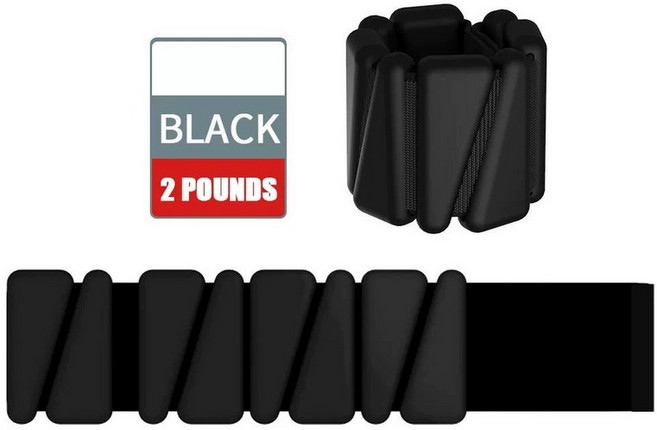 중량밴드 수영 손목 발목 육상 모래주머니 화이트, 1kg, 벨크로 스타일 블랙 한 쌍 2lb 450gx2 조절 가