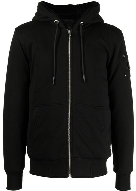 무스너클 로고 장식 후드 집업