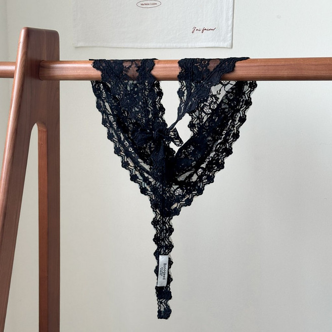 綁帶花紋洞洞蕾絲襯裙 一片式半裙 網紗裙 透膚裙