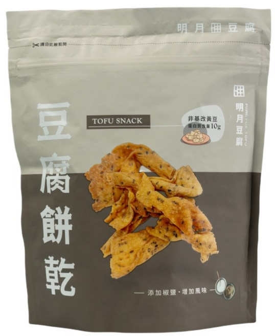 明月豆腐 椒鹽口味豆腐餅乾 - 香氣豐富, 1個, 150g