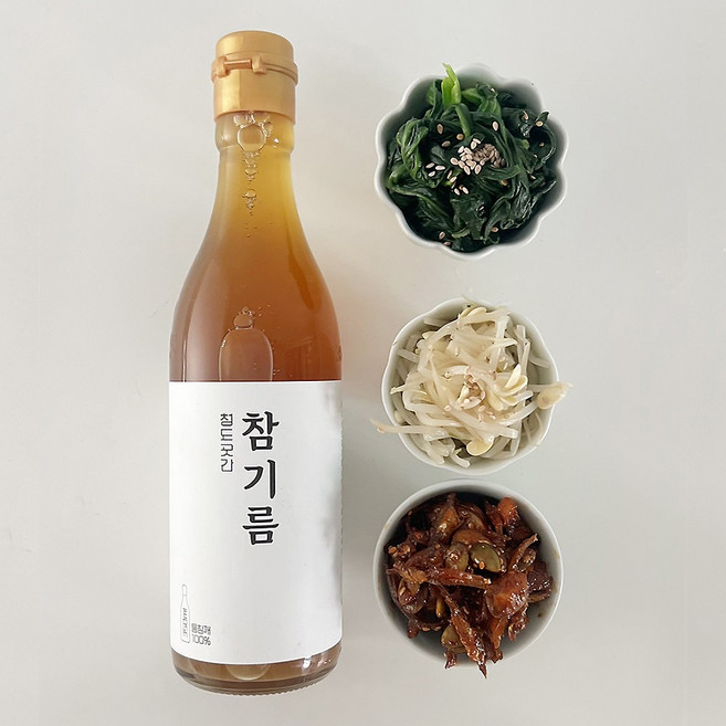 청도곳간 저온압착 참기름 350ml 통참깨 100% 1회착유, 1개