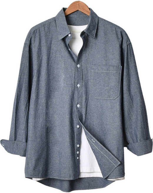 핫코드 남성 오버핏 긴팔 남방 셔츠 빅사이즈