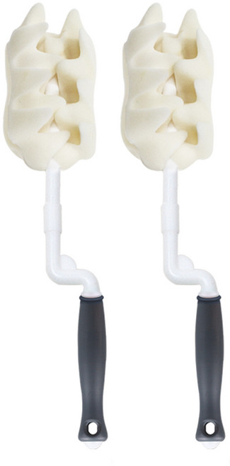 하이비 프리미엄 젖병 세척솔 회전형, 2개, 그레이