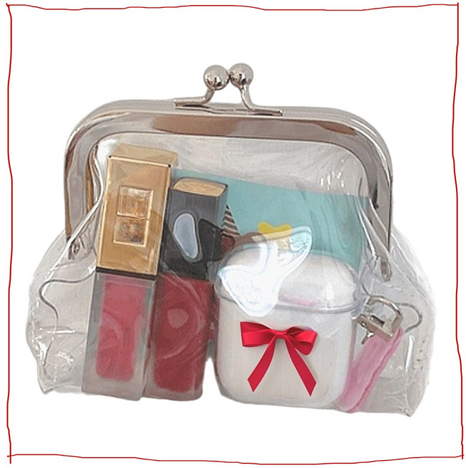 영클로버 최화정 똑딱이 미니 PVC 지갑 인기템 인스타템 한손지갑