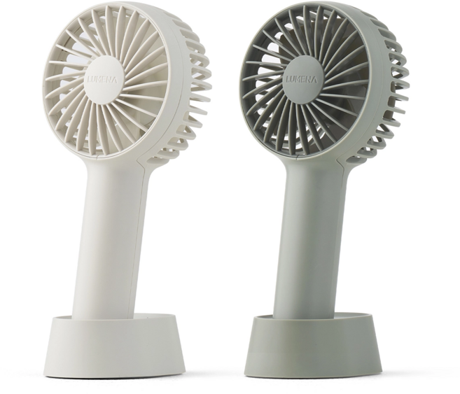 코스트코 루메나 휴대용 무선 선풍기 FAN C 2 (2개입), 크림화이트+더스티그린