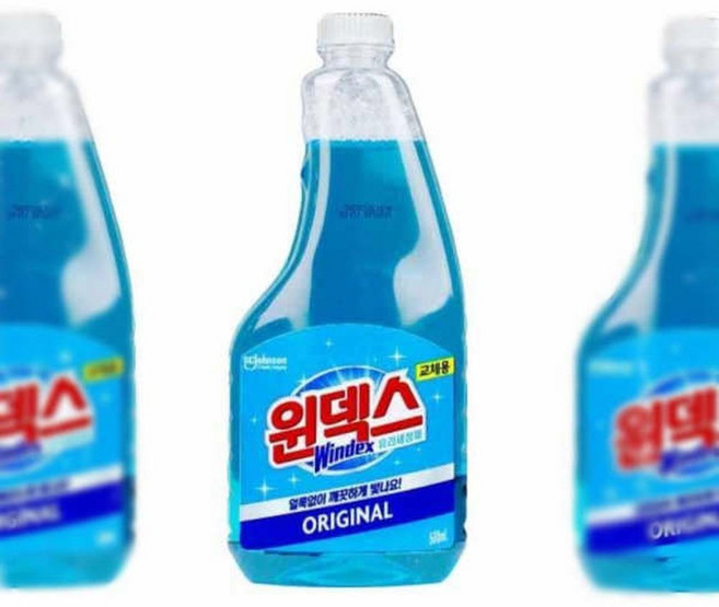 유리세정제 리필 500ML 윈덱스 유리세정제/세차용품/청소용품/세정제/유리닦이용품/유리창청소/자동차세차, 1개